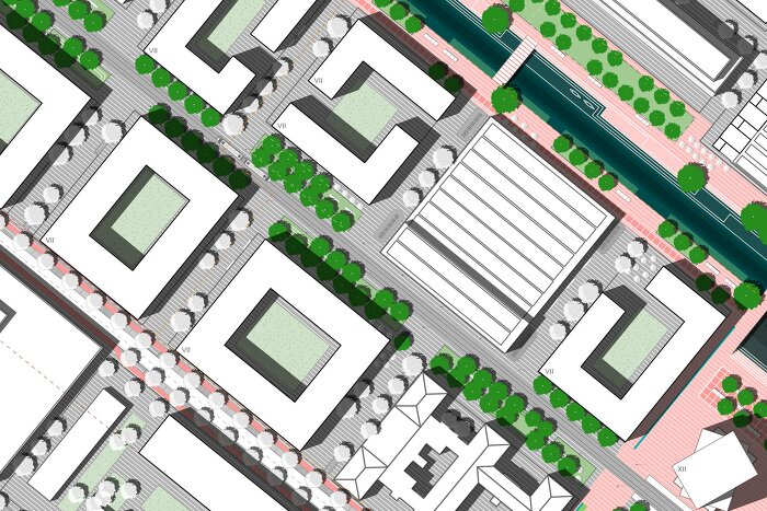 Nolli-Plan: Boulevard, Entrance Plaza and Core Area